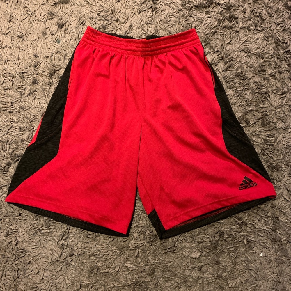 Adidas Basketball Men’s Large Red and Black Shorts